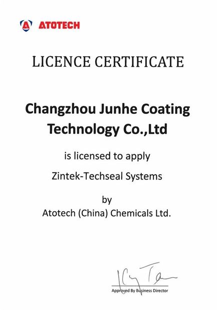 Çin Changzhou Junhe Technology Stock Co.,Ltd Sertifikalar